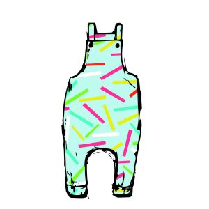 Blue Sprinkles Dungaree Romper