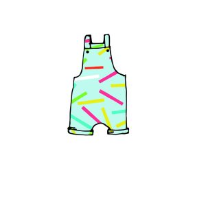 Blue Sprinkles Shortie Romper