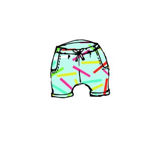 Blue Sprinkles Pocket Shorts