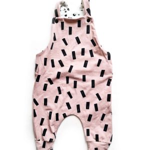 Pink Dash Dungaree Romper