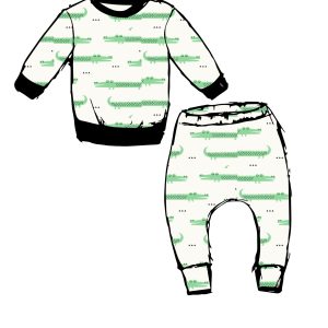 Crocodiles sweatshirt set