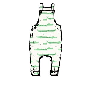 Crocodiles Dungaree Romper