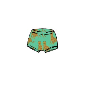 Aqua Leopard Shorties