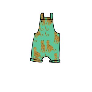 Aqua Leopard Shortie Romper