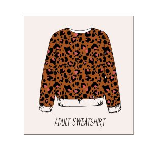 Rust leopard Print Adults Oversized Sweatshirt
