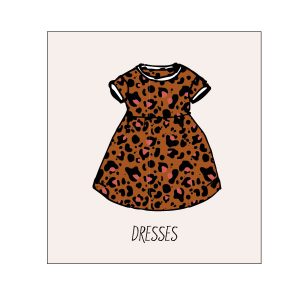 Rust leopard Print Dress
