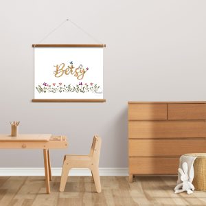 Doodle Flower Custom Name Print