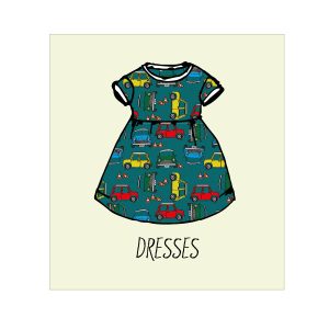 Cars Print Dress