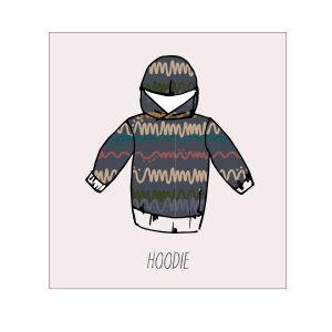 Doodle Stripe Hoodie