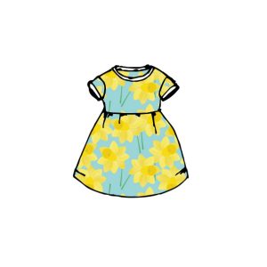 Daffodils Print Dress