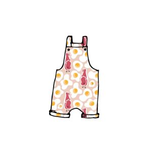 Eggs and Bacon Shortie Romper