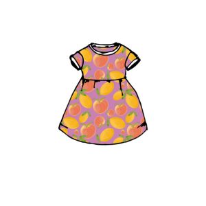 Peaches and Lemons Print Dress