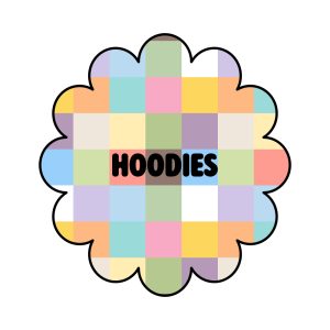 Spring check kids hoodie in pastel colours, trendy unisex hooded sweatshirt