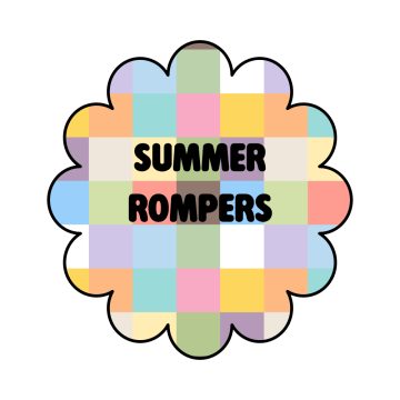 Spring check summer rompers in pastel colours made from soft cotton lycra