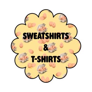 Egg pattern kids sweatshirt in soft breathable fabric, playful jumper for boys and girls