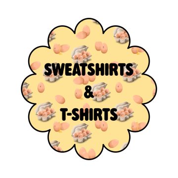 Egg pattern kids sweatshirt in soft breathable fabric, playful jumper for boys and girls